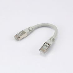 Câble RJ45 Male/Male droit CAT6 F/UTP - Longueur 0.15M - Gris - en sachet