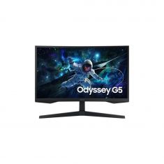 Ecran 27'' Samsung Gaming Odyssey G55C Noir 165Hz 1ms 2560x1440 VA Incurvé 1000R 300cd/m² 2500:1 HDR10 HDMI Displayport AMD FreeSync Pied inclinable 