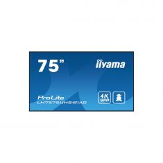 IIYAMA LFD 75" dalle IPS 24/7 3840x2160 3xHDMI HP 2x10W 1xDP 2xUSB 2.0 1xMini jack 500cd/m² Paysage/port 8ms Media Player VESA 600x400 LH7575UHS-B1AG