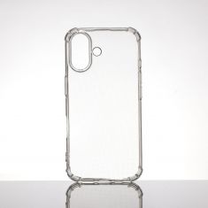 Coque de protection Transparent : 4 coins renforcés - anti-chocs - ultra-résistant - semi-rigide - compatible pour iPhone 16