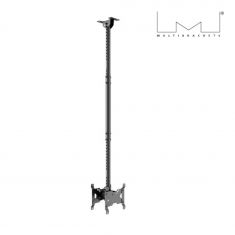 Support plafond dos à dos Noir MULTIBRACKETS pour moniteur 10" au 32" Capacité 14 kg VESA 50mm 200mm Hauteur min: 550  max: 1500 mm