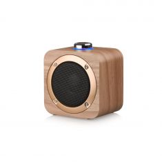 Enceinte Bluetooth Halterrego en bois , BT V5.0, RMS 3W ,  batterie rechargeable de 1200mAh.