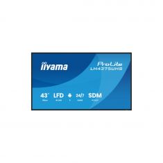 IIYAMA LFD 43" dalle IPS 24/7 4K 3840x2160 16:9 3xHDMI 2xUSB DP HPs RJ45 RS-232c 500cd/m² Paysage/port 8ms MediaPlayer Android OS LH4375UHS-B2AG