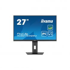 Ecran IIYAMA 27'' Noir dalle IPS LED Ultra mince 16:9 2560x1440 2ms 350cd/m² 100Hz HDMI DP 2xUSB HUB (3.2) HPs 15cm pied réglable Pivot TCO, produit ECO