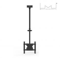 Support plafond MULTIBRACKETS Noir pour moniteur 81,3cm 139,7cm 55" Capacité 70 kg VESA 200x100mm 400 x400 mm, 860 - 3130 mm