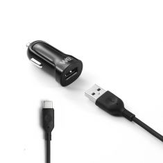Bundle chargeur voit WE - câble USB / USBC chargeur 1USB x 2.4A - câble 1.20m Noir - câble détachable & torsadé