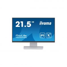 Ecran IIYAMA 21,5" Blanc Tactile PCAP 10 points 1920x1080 dalle IPS ultra mince HDMI DisplayPort Haut-parleurs 2xUSB-HUB 3.2 250cd/m² 1000:1  5ms VESA 100x100