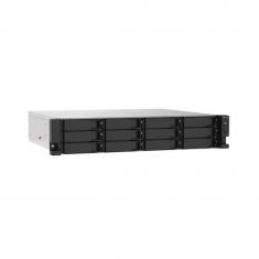 Serveur NAS Qnap TS-1273AU-RP-8G - 2U - AMD Ryzen Embedded V1500B - 8Go Ram - 5Go Flash - 12x SATA 6 Gb/s, 3 Gb/s 3,5. SSD 2.5 - Hotplug - Double 2,5GbE - 300W(