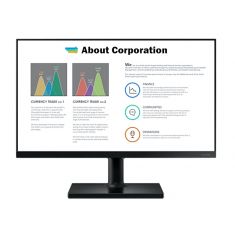 ECRAN 27" SAMSUNG LF27T450FQR NOIR FHD IPS 5ms - 250cd/m² 1000:1 - 2xHDMI 2xUSB 1xDP 75Hz Réglable en hauteur, inclinable et orientable