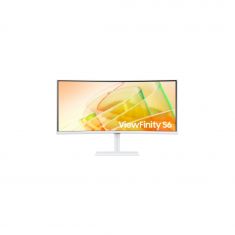 ECRAN 34'' SAMSUNG ViewFinity S65TC Blanc WQHD 3440x1440 21:9 VA Incurvé 1000R 350 cd/m2 5ms 100Hz 2xThunderbolt4 HDMI DP 3xUSB Pied HAS / LS34C650TAUXEN
