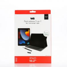 ***WE Bundle avec étui protection tab/film protection écran/stylet - Compatible Samsung Galaxy Tab A8 10.5 pouces - Etui en matériaux recyclés - Noir