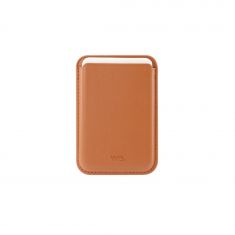 WE Porte-cartes magnétique compatible magsafe Marron - Rangement jusqu'à 2 cartes - à mettre directement au dos de son iPhone