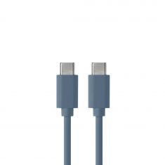 Câble USB-C/USB-C en silicone - USB 2.0 - Charge 3A/60W - 1.50m - bleu nuit