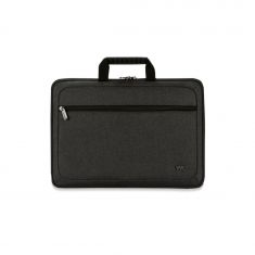 SACOCHE WE 15.6'', dos semi-rigide,  polyester + EVA , gris foncé 410x45x285