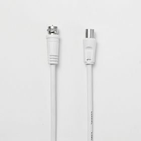 Câble Coaxial/Satellite 9.52 mm mâle/mâle - 2m - blanc