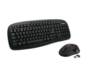 Kit HEDENclavier multimedia & souris optiq 4 boutons ss fil,2.4G,noir