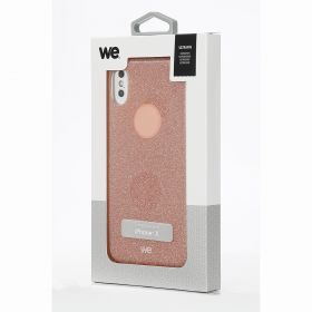 Coque de protection PAILLETTES : Effet brillant - résistante - légère - semi-rigide - compatible pour iPhone X