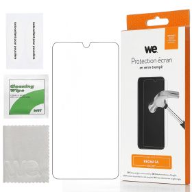 Verre trempé : Protection écran - dureté 9H (9 fois plus résistant) - anti-rayures - anti-bulles d'air - ultra-résistant - compatible pour REDMI 9