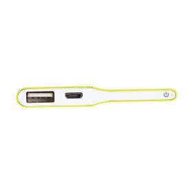 Batterie de secours 3200mAh vert 1 port USB 1A - bouton tactile Toucher peau de pêche ULTRA FIN 5mm d'épaisseur