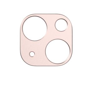Protection d'objectifs rose pour appareil photo - socle en acrylique - lentille caméra en verre trempé - fixation adhesive - compatible pour iPhone 13