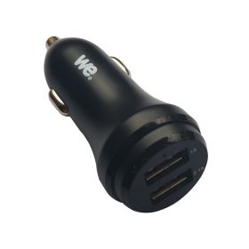 Chargeur allume-cigare WE - 2 USB 2 ports USB 2.1A + 1A noir
