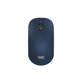 Souris sans fil optique WE - Nano Dongle USB - connexion 2.4 GHz - 1200 DPI, touché doux ,pile AA incluse,  couleur bleue