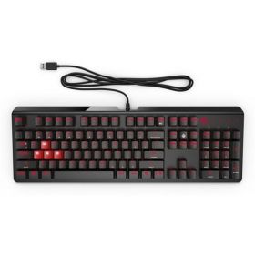 Clavier de jeu encodeur OMEN LED Noir/Rouge, commutateurs mécaniques CHERRY MX Rouge, revêtement natté LED dédiée a chaque touche ***