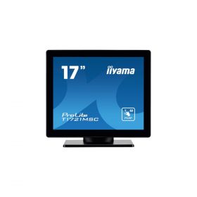 Ecran IIYAMA 17" dalle TN Tactile PCAP 10 points conception sans cadre 1280x1024 VGA HDMI USB 5ms 250cd/m² T1721MSC-B2