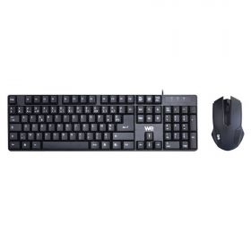 Bundle Clavier + Souris Filaire WE Plug & Play / Compact / 1000 DPI Touches silencieuses /
