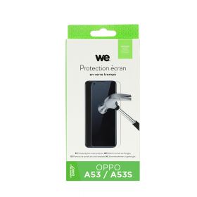 Verre trempé : Protection écran - dureté 9H (9 fois plus résistant) - anti-rayures - anti-bulles d'air - ultra-résistant - compatible pour A53 / A53S