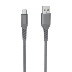 Câble USB/Micro-USB mâle/mâle avec cordon en nylon + kevlar 400D - 2m