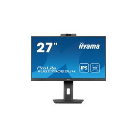 Ecran IIYAMA 27" Noir Ultra mince avec Webcam IPS 16:9 2560x1440 100Hz 250 cd/m2 0.4ms DP HDMI HPs USB C/ USB-HUB (3x3.2) 15cm pied réglab haut Pivot