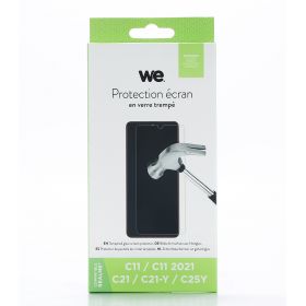 Verre trempé : Protection écran - dureté 9H (9 fois plus résistant) - anti-rayures - anti-bulles d'air - ultra-résistant - compatible pour C11 / C11 2021 / C21 / C21-Y / C25Y